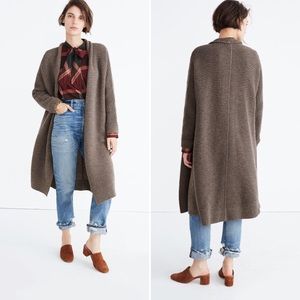 Madewell Fulton Sweater Coat Heather Mink Small